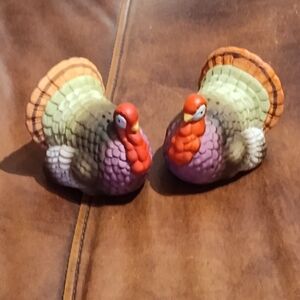 Colorful Turkey Figurines - Set of 2
